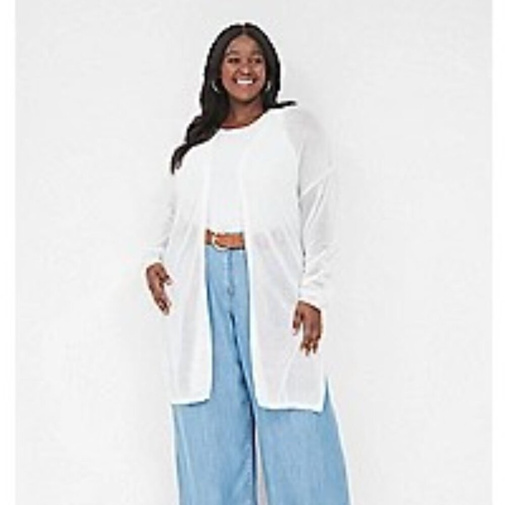 Lane Bryant Open Front Mesh Cardigan Size 22/24